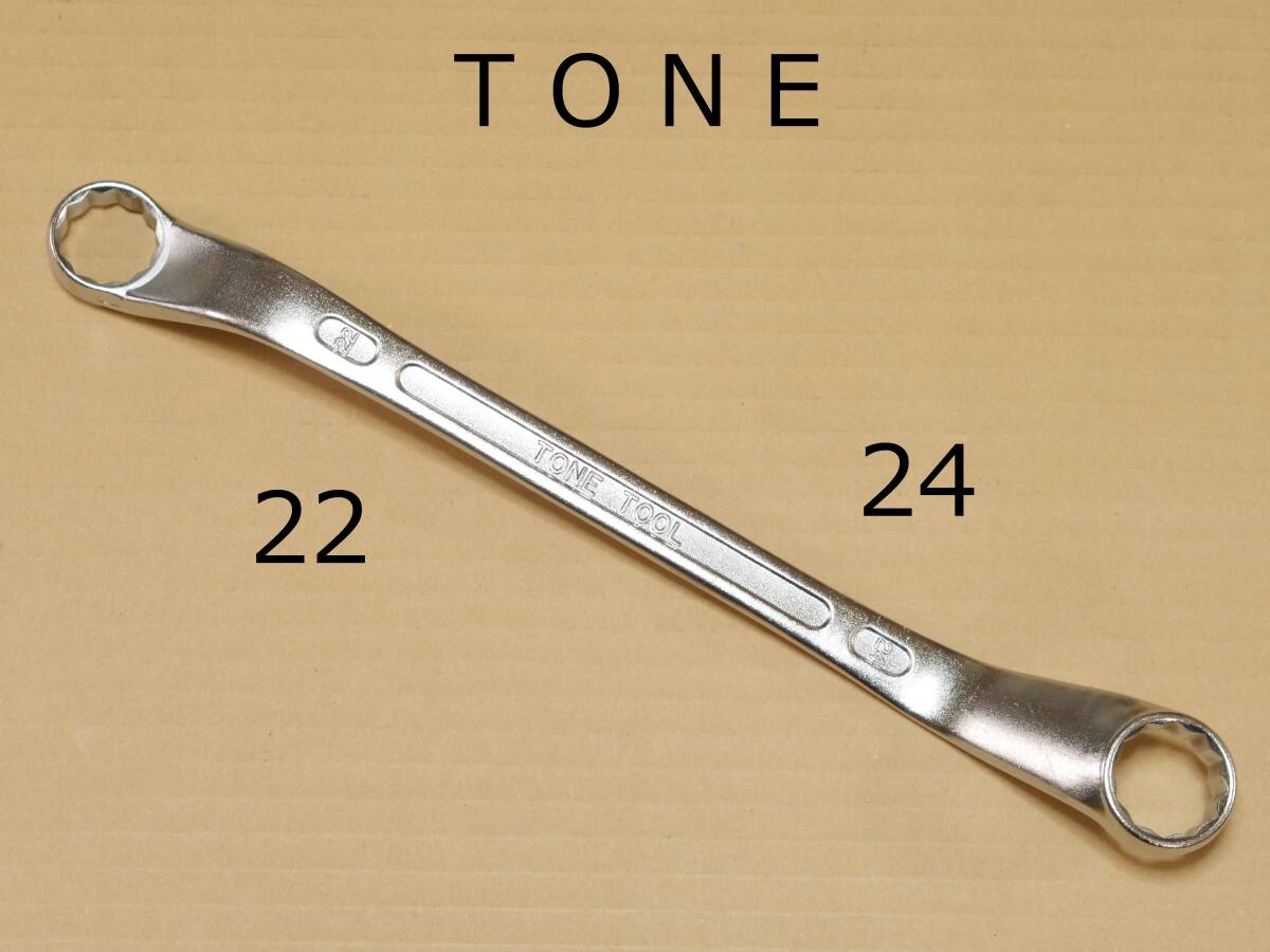 TONE 22 24 mm メガネ レンチ M45-2224 JIS マーク 付き 検) トネ M44-2224 KTC M5-2224 M25-22X24 