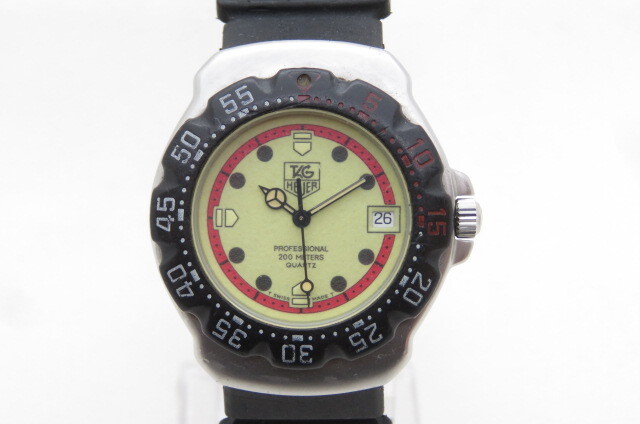1円～【動(dòng)品】TAG HEUER タグ?ホイヤー Formula 1 フォーミュラ 1 371.513 メンズ/ボーイズ クオーツ 腕時(shí)計(jì) デイト ブラック　5-5-25