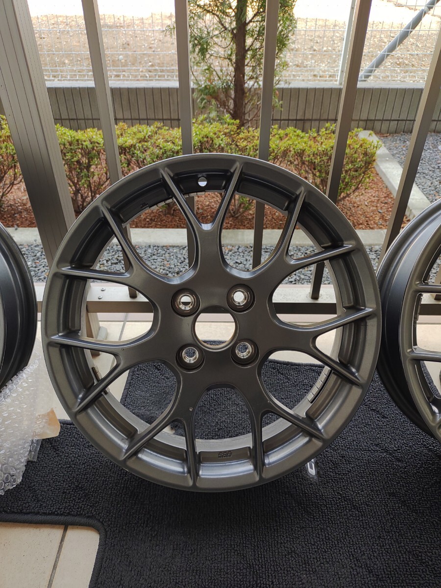 流用！　BBS コペンGR純正 4.5J 16インチ ガンメタ pcd 100 off 45 4穴 4H ハブ徑54 