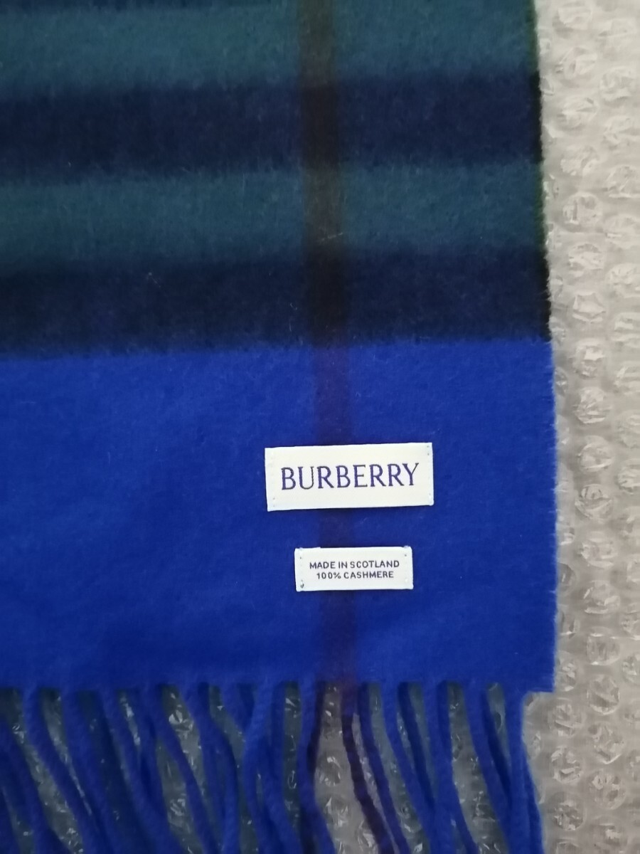 チェック カシミアスカーフ (ナイト／アイビー) | Burberry®公式