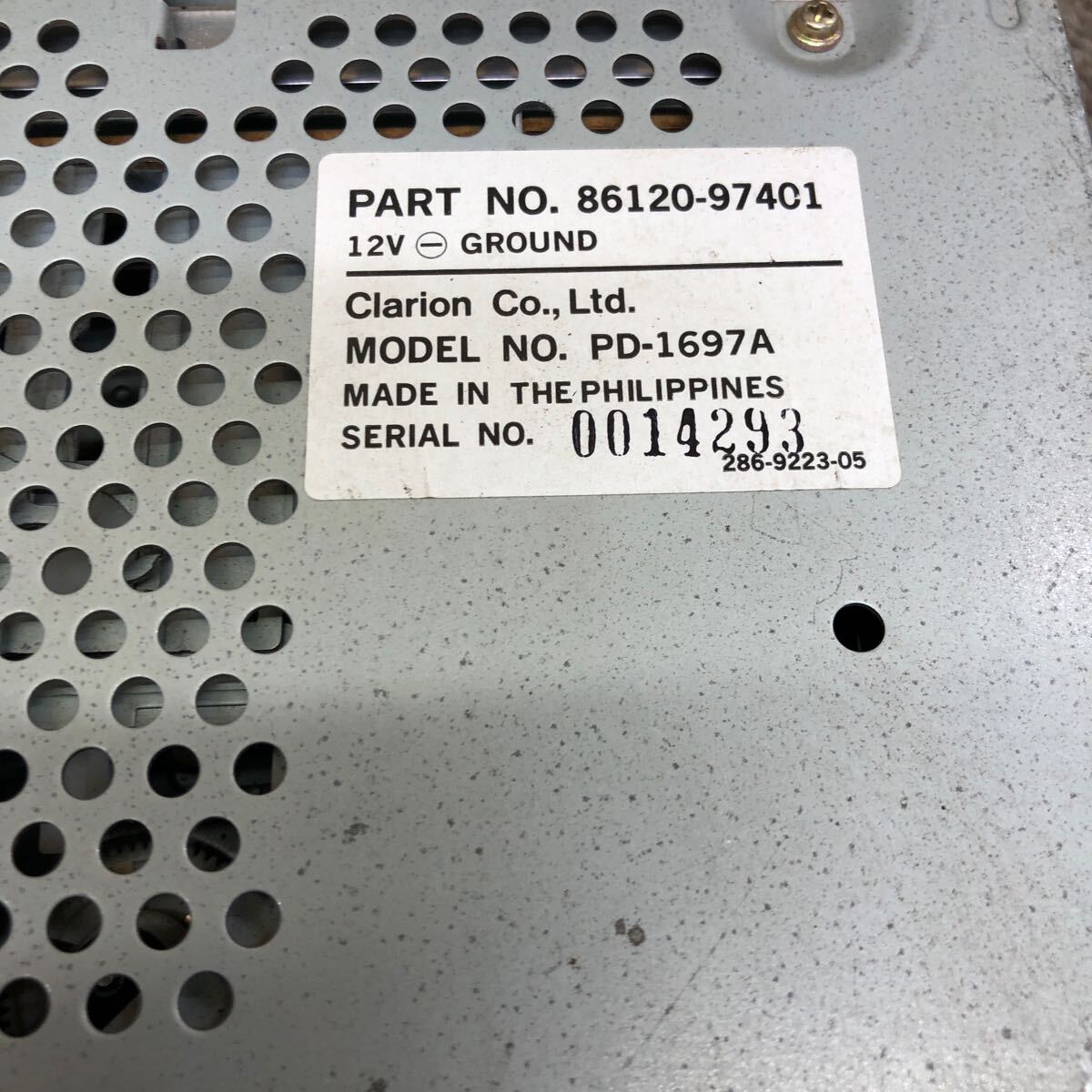 AV5-206 супер-скидка машина стерео DAIHATSU clarion 86120-97401 PD-1697A 0014293 кассетная дека FM/AM корпус только простой рабочее состояние подтверждено б/у текущее состояние товар 