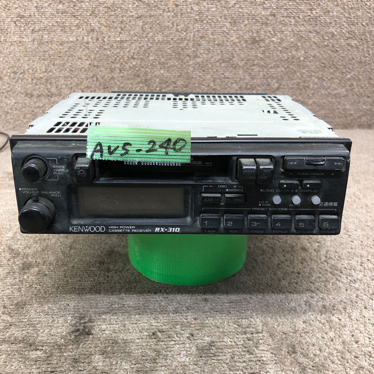 AV5-240 激安 カーステレオ KENWOOD RX-310 40601348 カセットデッキ FM/AM オーディオ 通電未確認(rèn) ジャンク
