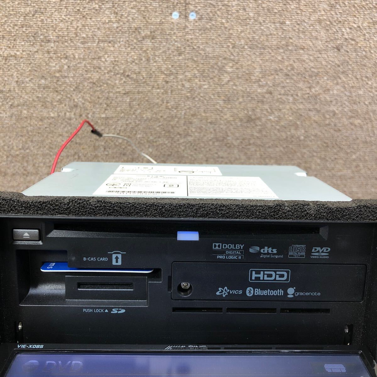 AV5-339 激安 カーナビ ALPINE VIE-X08S H11278423C HDDナビ CD DVD Bluetooth 本體のみ 簡(jiǎn)易動(dòng)作確認(rèn)済み 中古現(xiàn)狀品