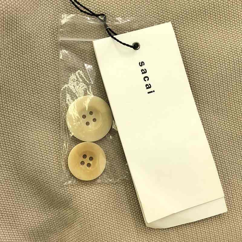 【美品】 sacai / サカイ | フリルスリーブ切替ノーカラーダブルコート | 2 | ベージュ | レディース_画像8