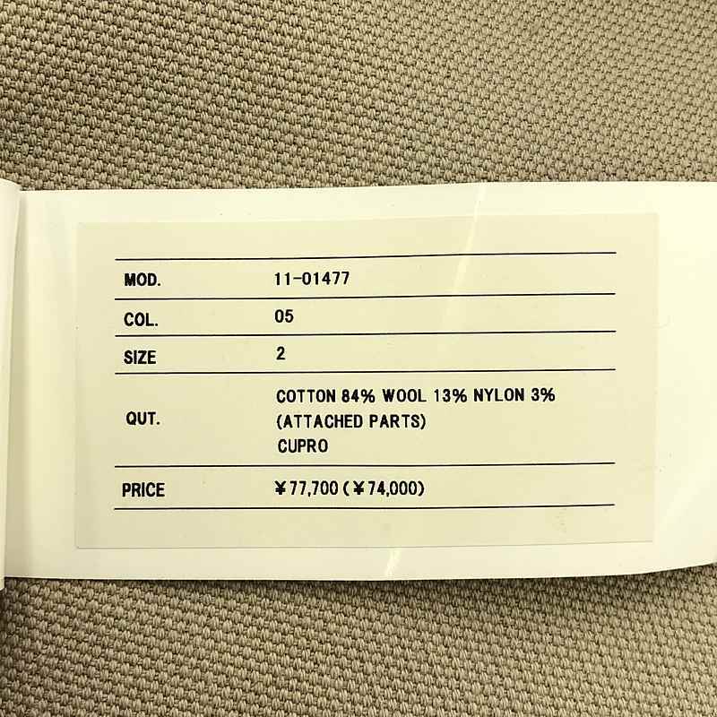 【美品】 sacai / サカイ | フリルスリーブ切替ノーカラーダブルコート | 2 | ベージュ | レディース_画像9