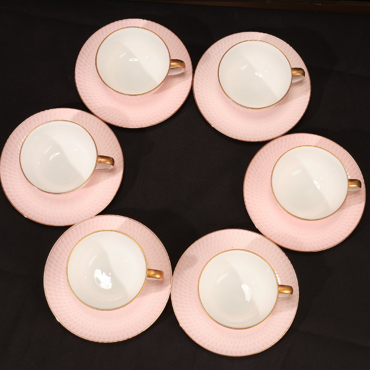 【珍品堂】1円から K013 ノリタケNoritake 1904 煙突マーク ダイヤモンドコレクション ティーカップ＆ソーサー 6點セット 希少品 洋食器