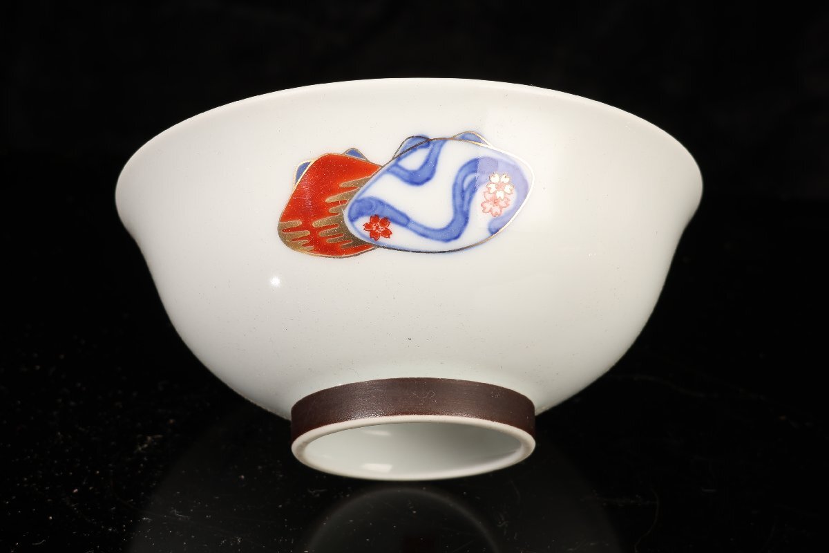 【珍品堂】1円から F086　深川制磁　百年庵　お椀　花瓶　懐石　和食器　古美術(shù)　骨董品　お椀:徑11.5x高約5cm 竹:徑5x高約13cm