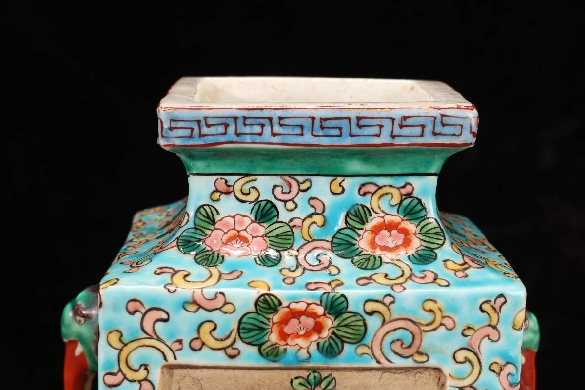 珍品堂】1円から F073 景徳鎮(清) 清末期 光緒 花瓶 人物絵 中国