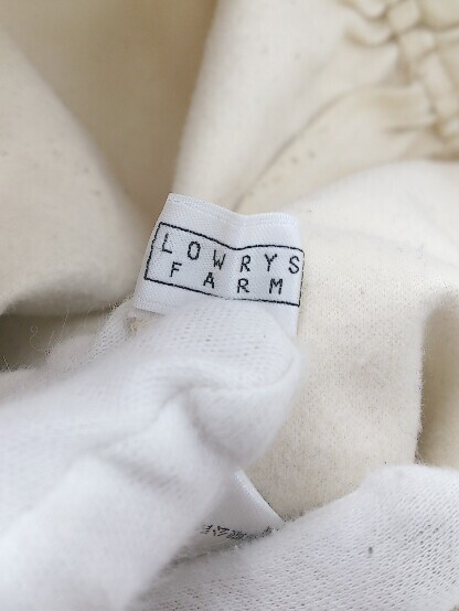 ◇ LOWRYS FARM ローリーズファーム フェイクレザー 抜け感 パンツ サイズF ベージュ レディース E