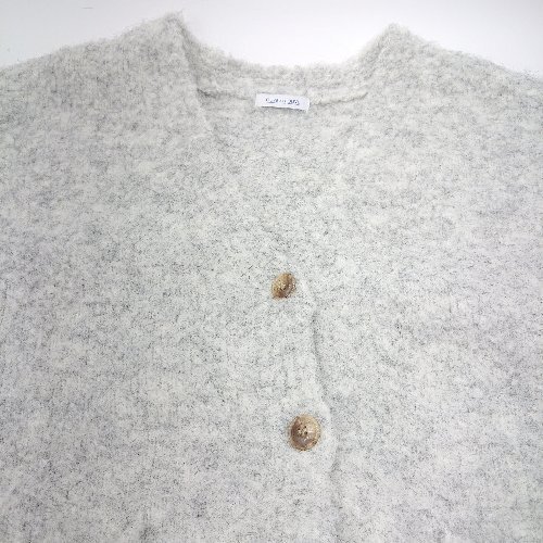 ◇ ? OLIVE des OLIVE オリーブ デ オリーブ ミックス起毛 長袖 カーディガン サイズF グレー系 レディース E