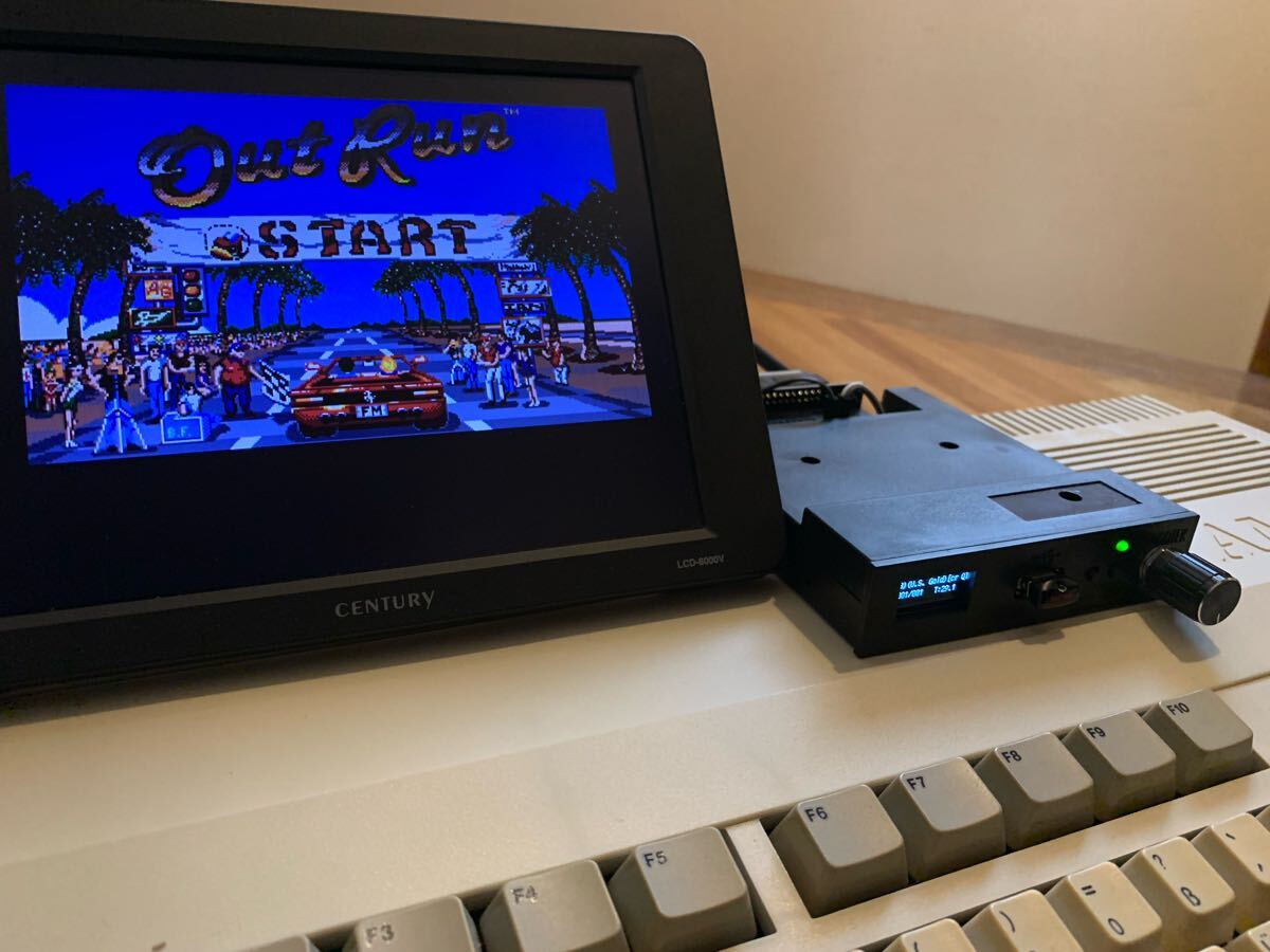 送料込み！ Gotek FlashFloppy 改 グレー フロッピーエミュレータ X68000,98RA,88MA2,486SR,FM-7,MSX,サンプラー,PC-AT等で動確済 FDD