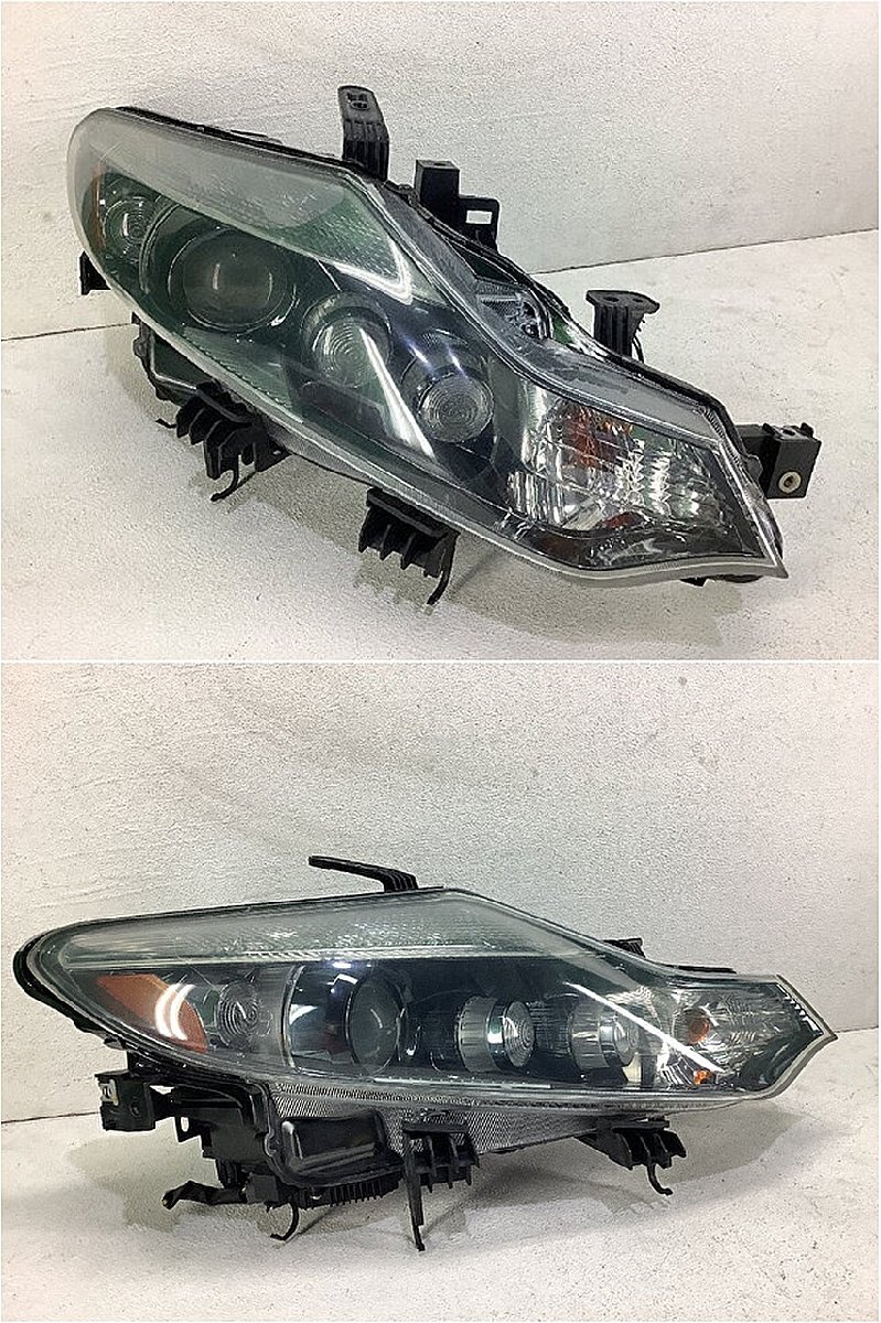 レンズ リペア クリア塗装 日産 ムラーノ PNZ51 純正 HID ヘッドランプASSY 左右 100-63958 前期 Z51系 レべ/バラスト付 コーティング_画像2