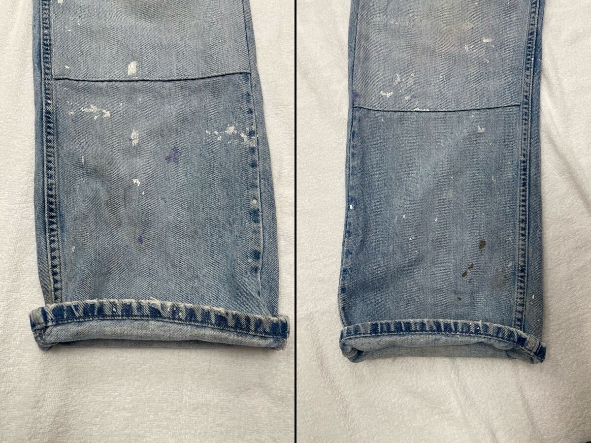 実物 90sリーバイス Levi’s シルバータブ silver tab W34 L32デニム パンツ ワイド ジーンズ ダメージ ペインター ダブルニー カーハート
