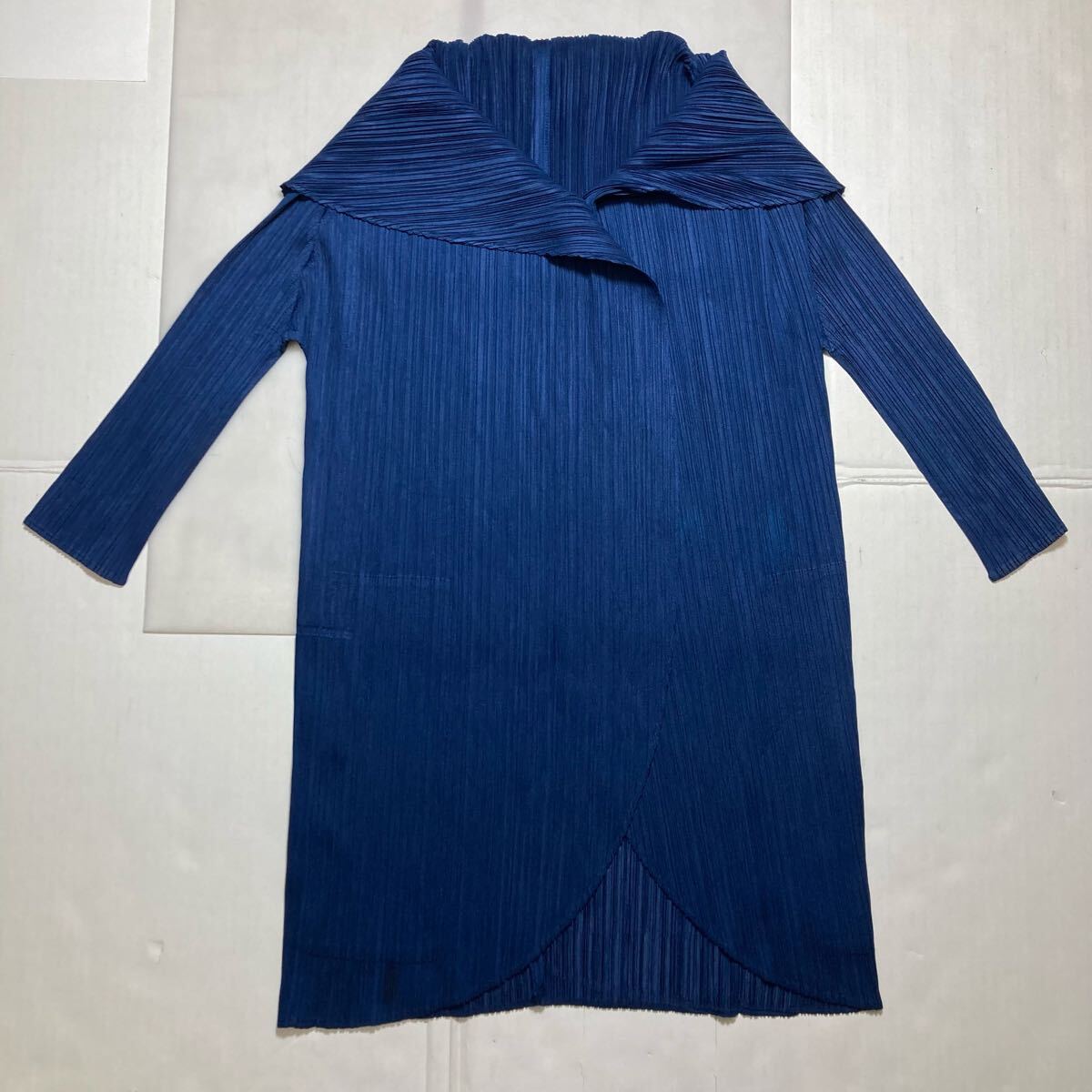 55-13 PLEATS PLEASE プリーツカーディガン PP23-JA161 ブルー系　サイズ2