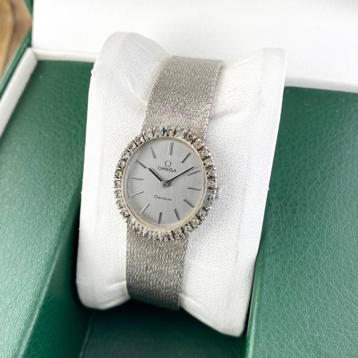 オメガ OMEGA Geneve ジュネーブ 手巻き18K ダイヤモンド