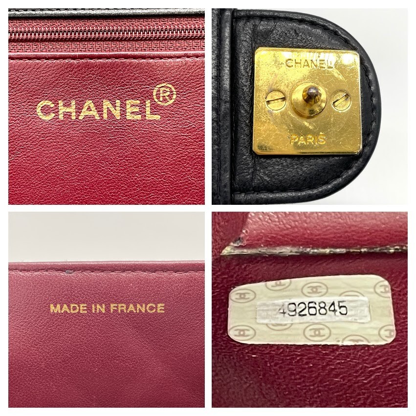  Chanel CHANEL matelasse кнопка блокировка цепь плечо сумка на плечо сумка овчина женский черный 