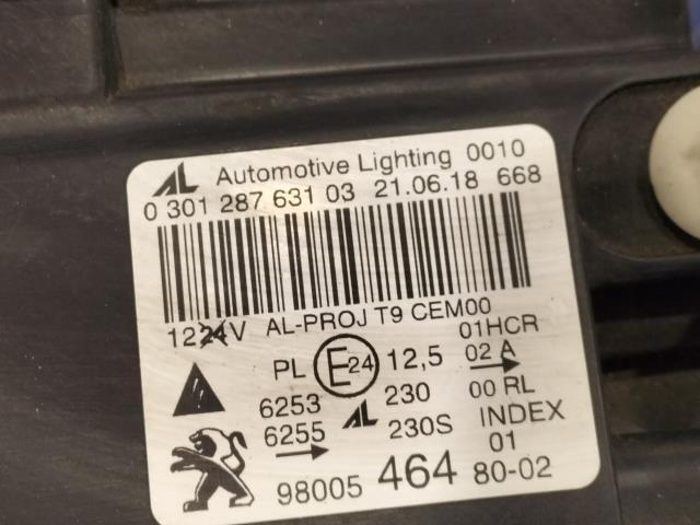 LDA-T9YH01 プジョー 308 GTライン 右H　平成30年　純正　LED　左　ヘッドランプ ヘッドライト　98005464
