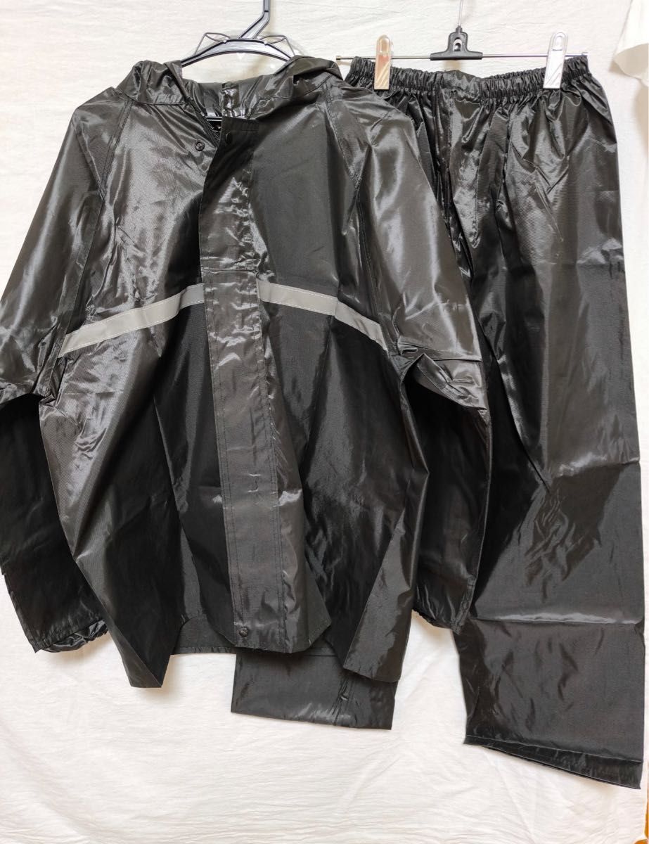 【2XL】レインコート　上下　カッパ　メンズ　レディース　自転車　バイク　アウトドア　雨具
