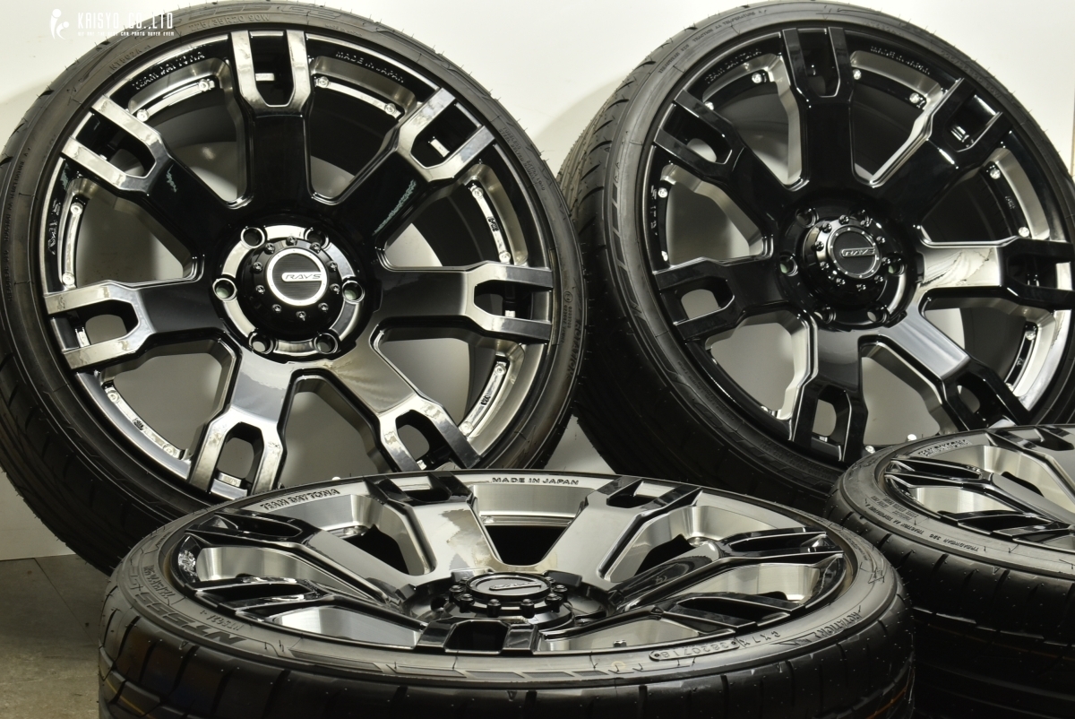 【超バリ溝 美品】RAYS TEAM DAYTONA チームデイトナ FDX-F7S 20in 8.5J +38 PCD139.7 ニットー NT555 G2 225/35R20 200 ハイエース