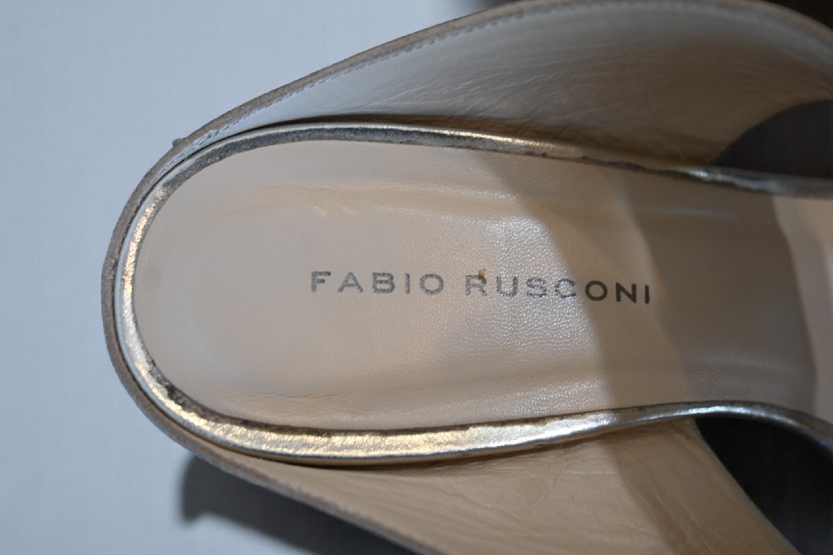 ★FABIO RUSCONI/ファビオルスコーニ　*FOSSA ダブルベルト　ミュール/size:37*　古著のgplus広島　2505r2