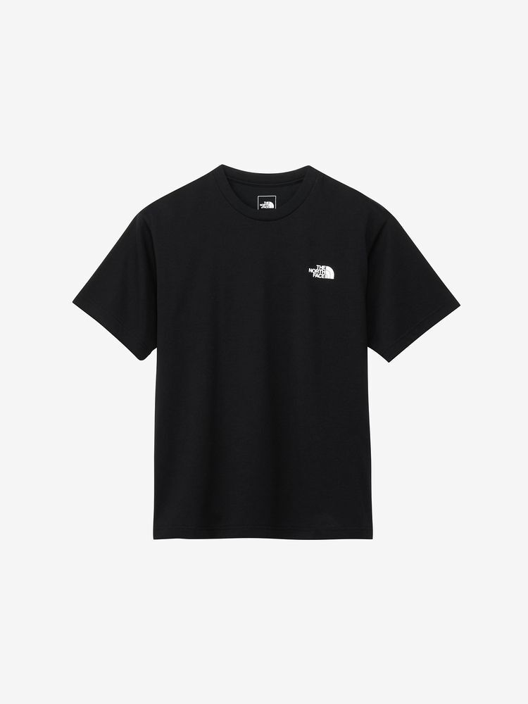 ★新作★ THENORTHFACE ノースフェイス ショートスリーブバックスクエアトラバースロゴティー ブラック?K XLサイズ タグ付き NT32543