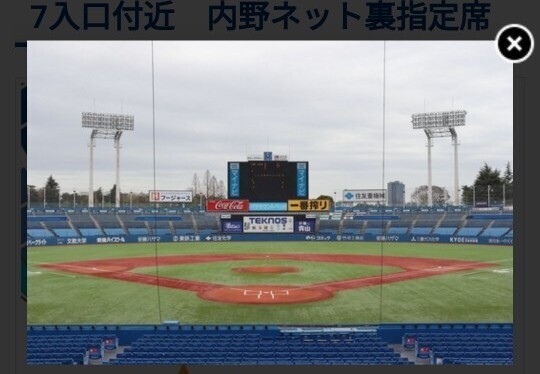 超良席】8月4日（木）神宮球場 東京ヤクルトスワローズ対中日