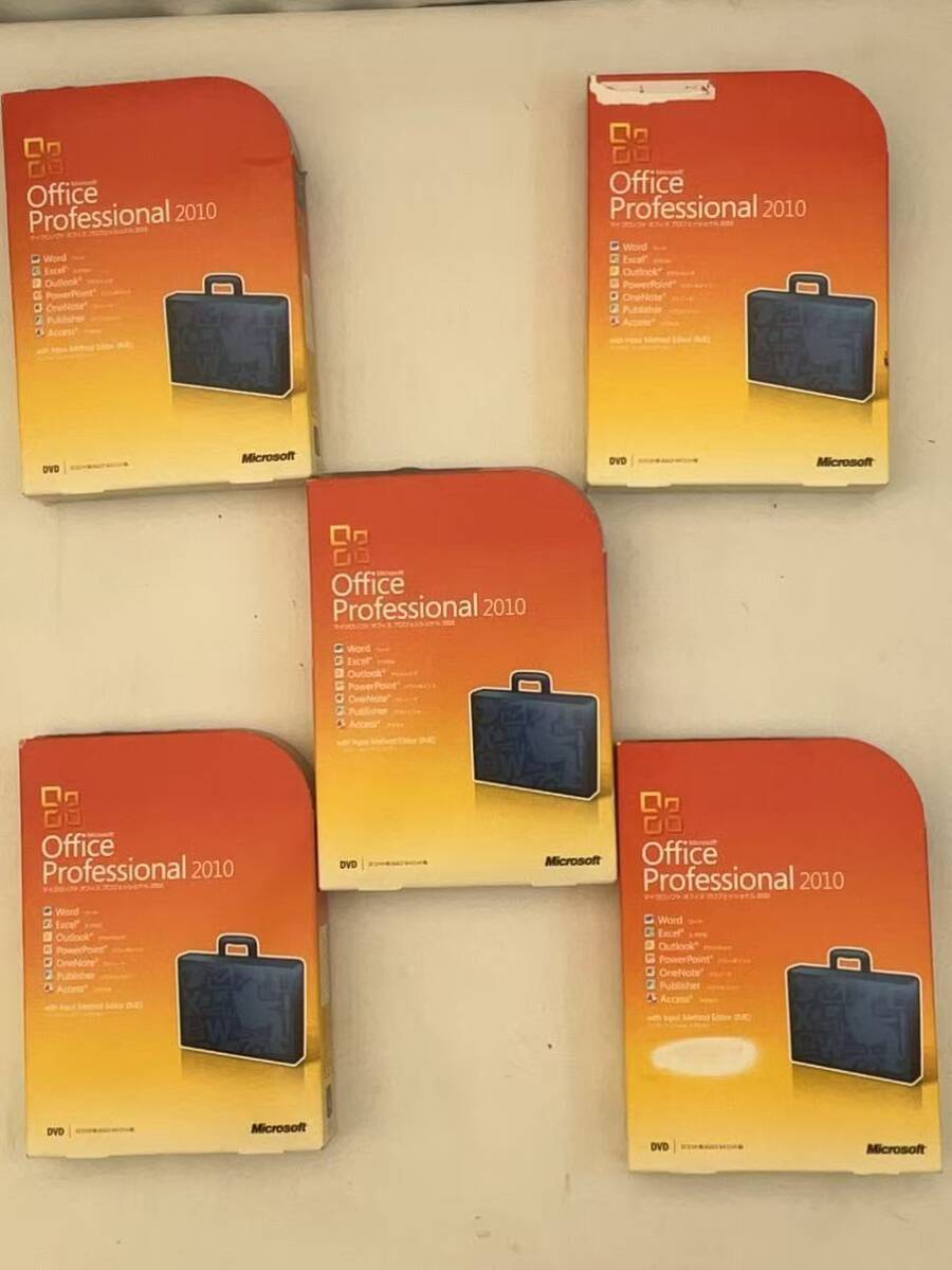 1円～＃ 正規(guī)品 Microsoft Office Professional 2010 5枚セット Word/Excel/Outlook