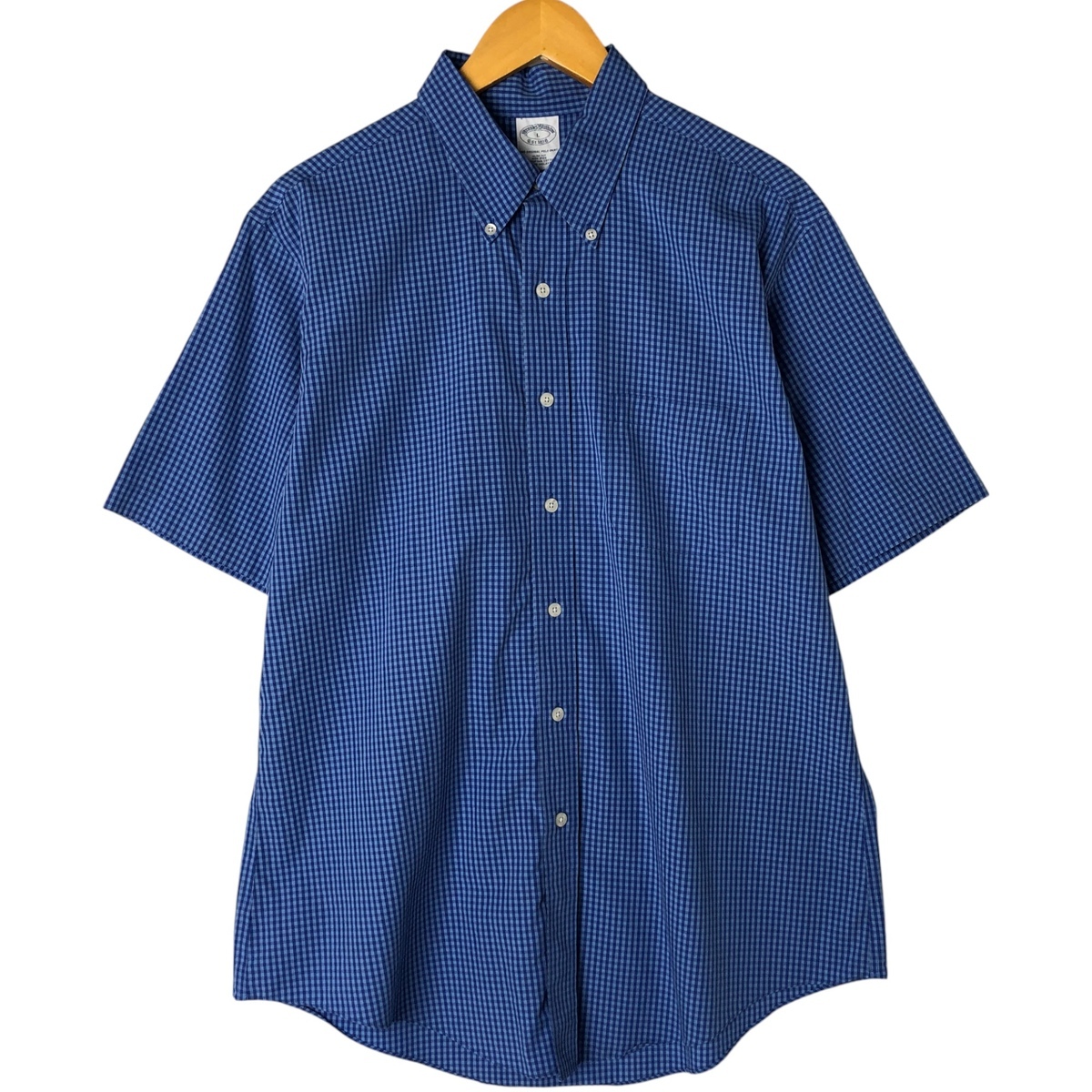 古著 ブルックスブラザーズ Brooks Brothers Est.1818 ギンガムチェック 半袖 ボタンダウン チェックシャツ メンズL相當(dāng) /eaa551034