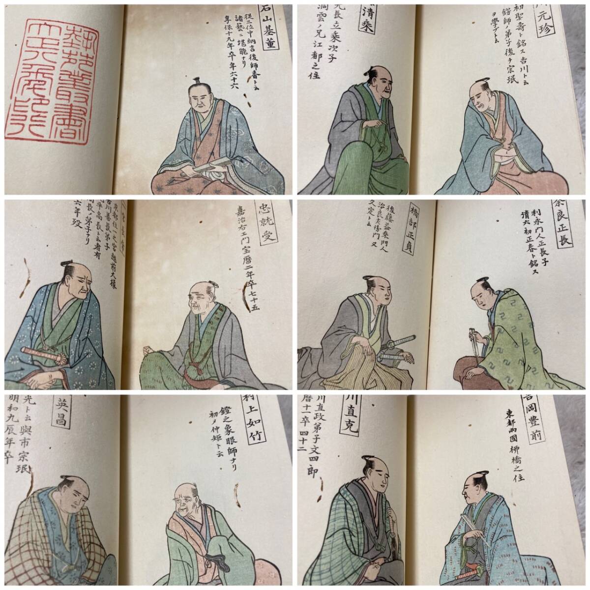 鑽工廿八気象」北尾紅翠斎 北尾 重政 和本 古書 彩色木版