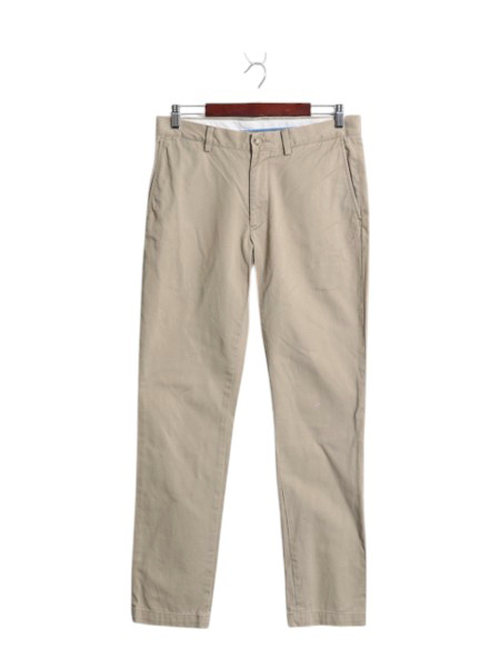  Polo Ralph Lauren хлопок брюки-чинос мужской 32 32 / слаксы распорка no- tuck армейский тонкий Fit брюки из твила 