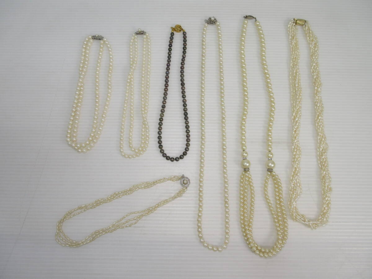 2504M1316 真珠 パール 2連ネックレス 留具SILVER刻印