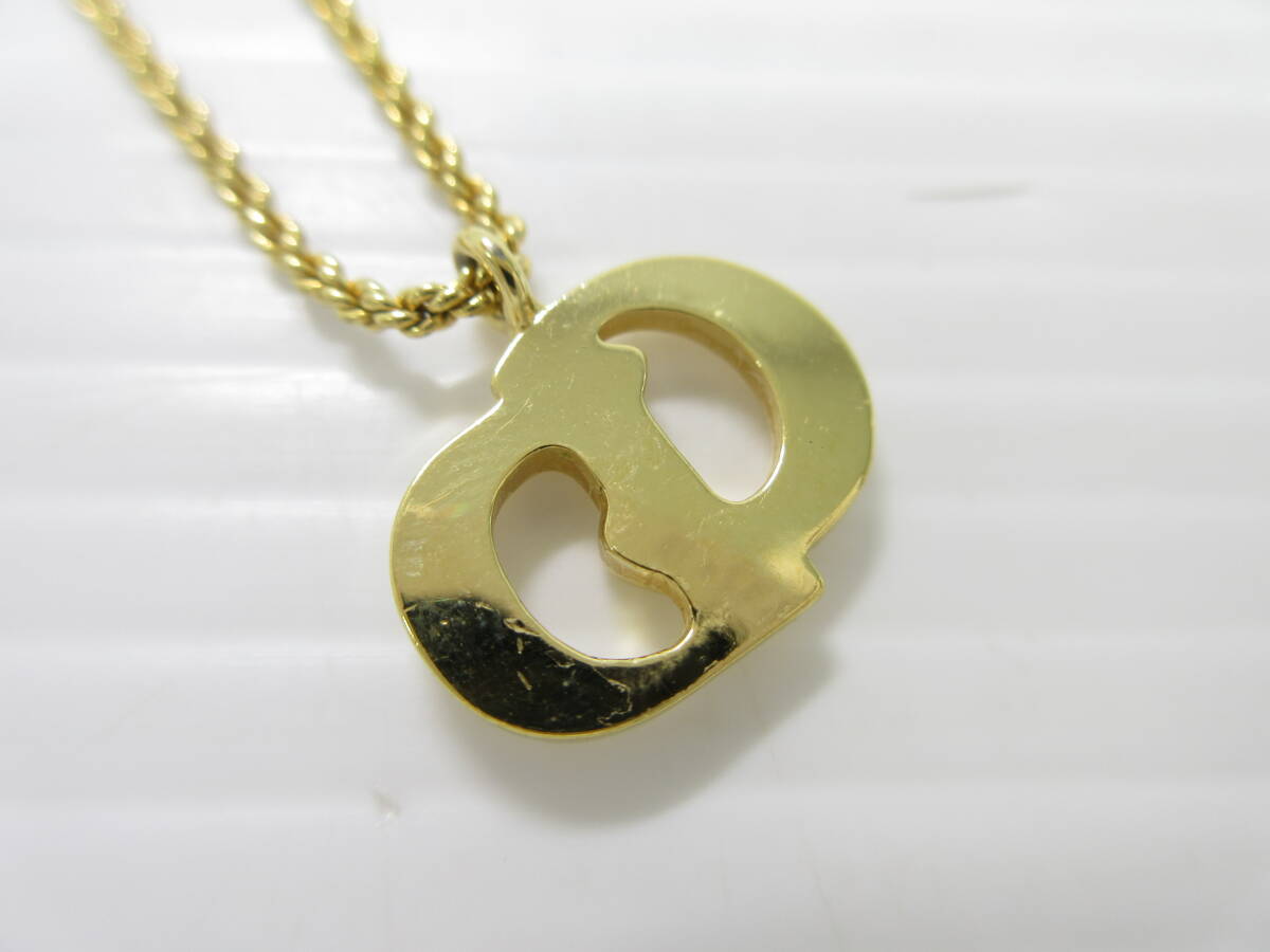 2504M1319 ChristianDior クリスチャンディオール CDロゴネックレス/MONET モネ パール 透明石 ピアス ゴールドカラー 計2點