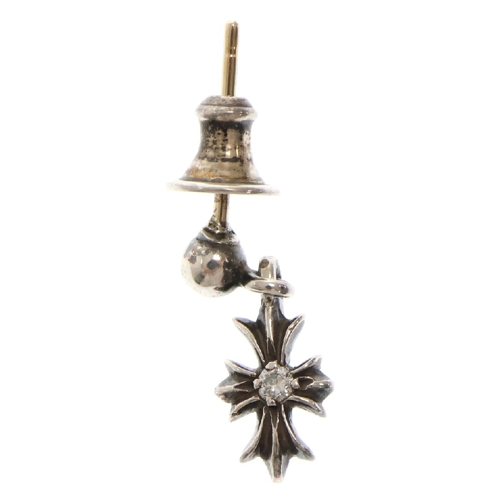 CHROME HEARTS クロムハーツ TNY E CH PLS DIA タイニーE CHプラス ドロップピアス 1ダイヤ シルバー