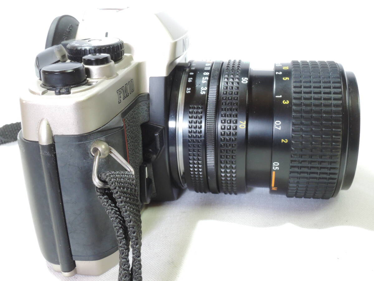  внешний вид : хорошая вещь / работа хороший Nikon |Nikon FM10 + дополнение Zoom NIKKOR 35~70mm f3.5~4.8 колпак / ремешок / с футляром 