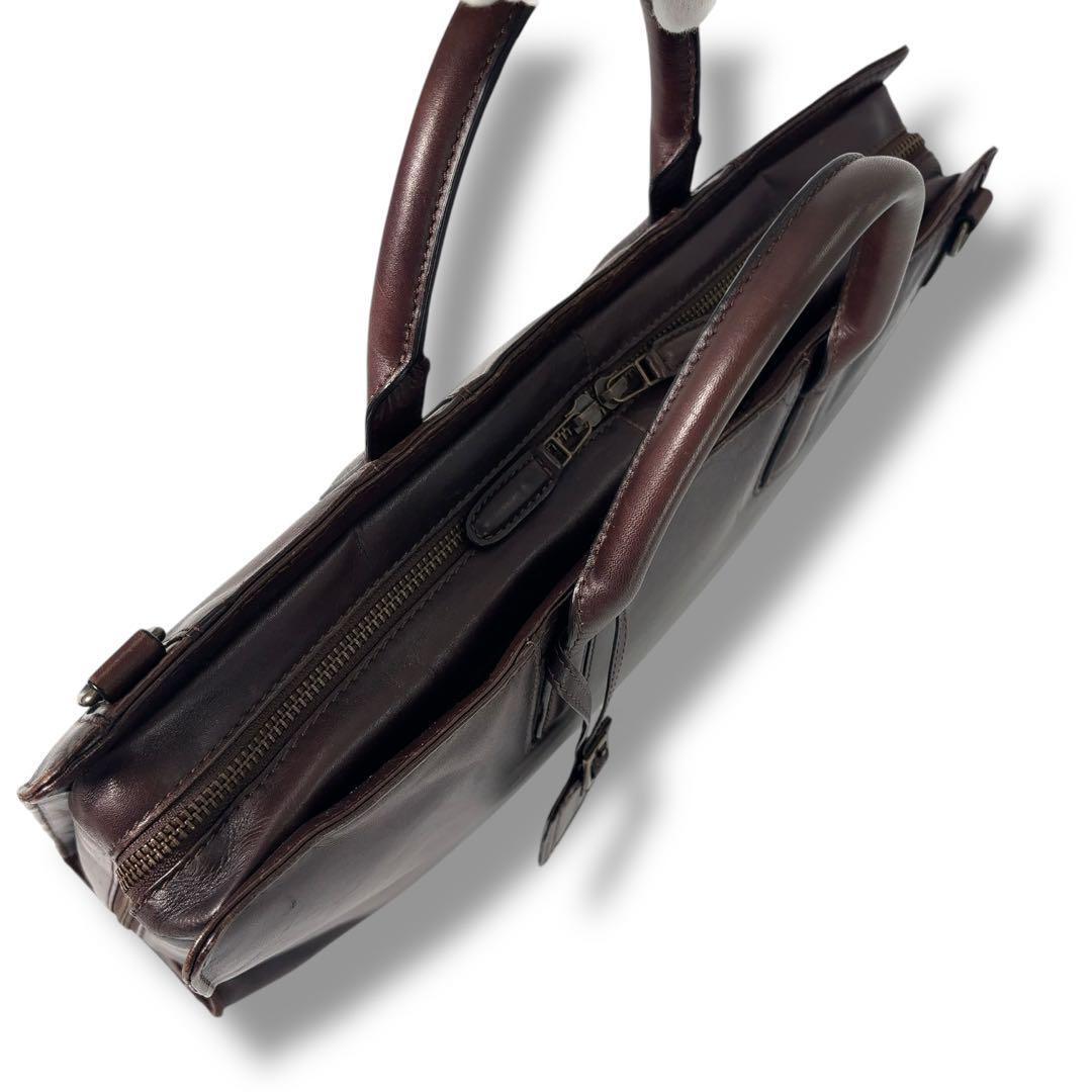 【美品】マザーハウス ブリーフケース 革 2WAY ショルダー A4 通勤通学 美品】マザーハウス ブリーフケース 革 2WAY ショルダー A4 通勤