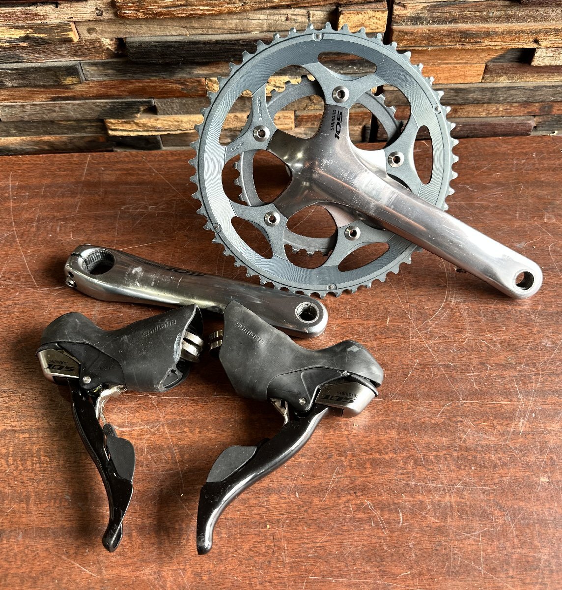 used シマノ 105 5600 グループセット クランク STIレバー ボトルブラケット 自転車パーツ