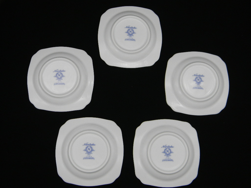 ◆☆ Noritake LAPIS MANOR ☆◆ 小皿 プレート ５枚セット 金彩 ノリタケ ラピスマナー_画像3