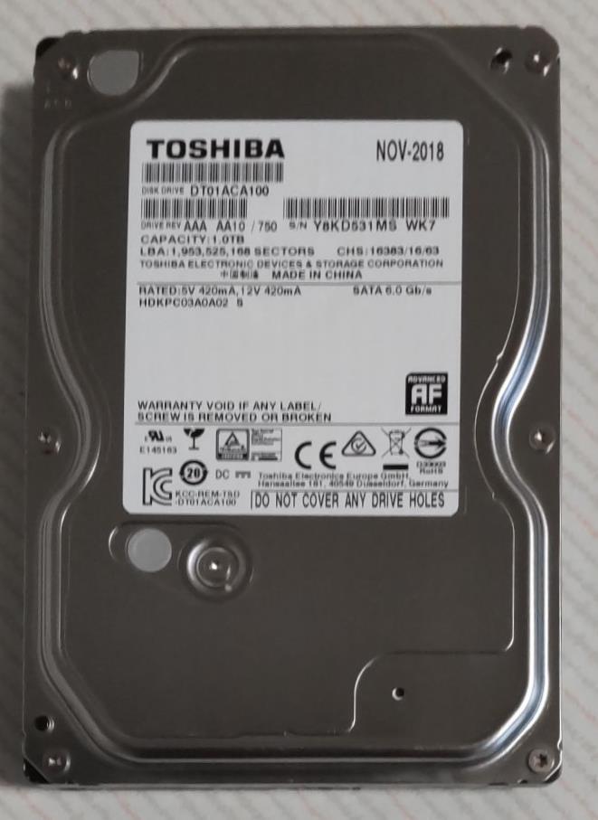 DIGA 1TB増量修理交換用HDD DMR-BRT BWT BZT各品番用(未使用 0 DIGA 1TB増量修理交換用HDD DMR-BRT BWT BZT各品番用(未使用 0