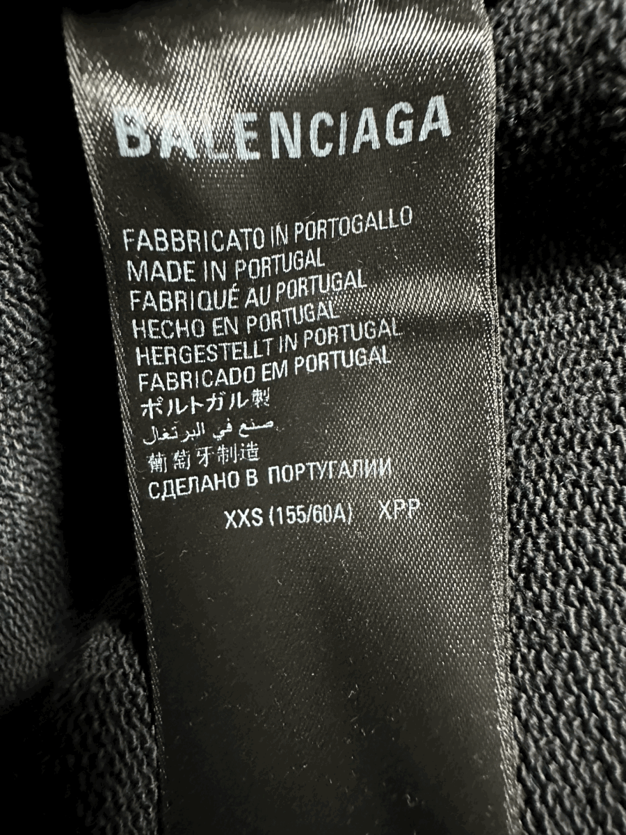 美品BALENCIAGAバレンシアガウォッシュドブラックスウェットショーツXXSフェードブラックショートパンツ