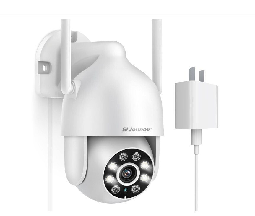 最短翌日 B183 AJENNOV 防犯カメラ 屋外防水 AI人體検知 自動追尾 24時間録畫 300萬畫素 人感センサー 投光威嚇 カラー暗視 360度広角撮影