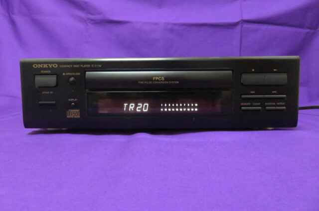 ONKYO CDプレイヤー C-711M、取扱説明書（A4コピー）（動(dòng)作確認(rèn)、メンテナンス済）MAY-1