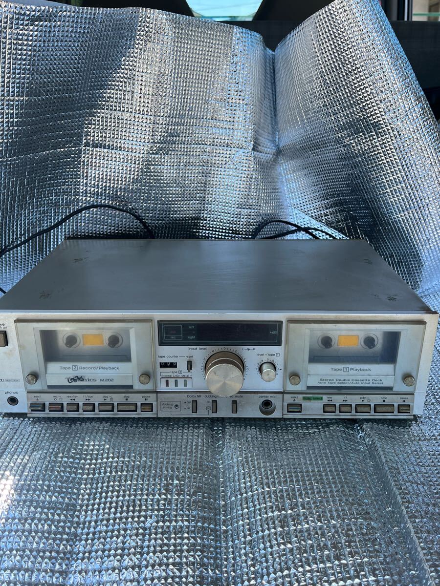KO ★Technics　RS-M202★８０年代Ｗカセットテープデッキ名機 ★1980年　動作未確認