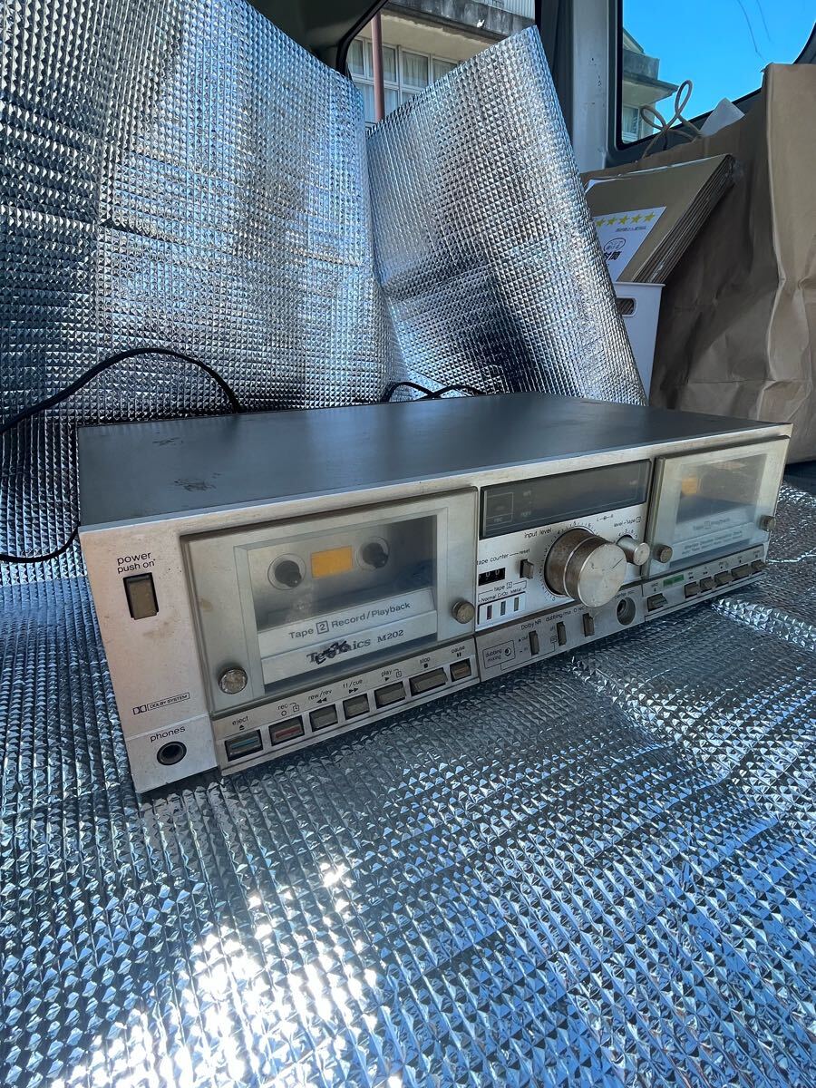 KO ★Technics　RS-M202★８０年代Ｗカセットテープデッキ名機 ★1980年　動作未確認