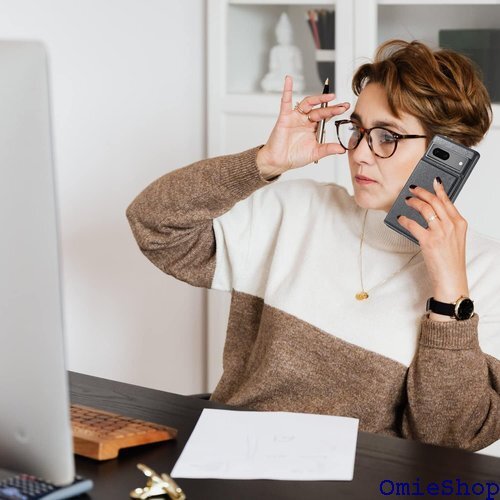 Google Pixel 8 ケース Pixel 8 トラップ付き ピクセル8 6.2 インチ 背面カバー 黒 1654_画像2