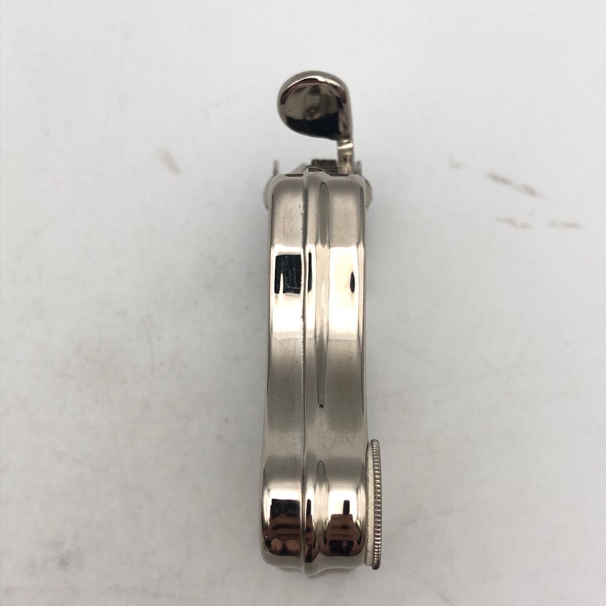 ★F04090【美品】RONSON ロンソン/オイルライター/バンジョー/ヘアライン/シルバー/箱付/火花OK/ヴィンテージ