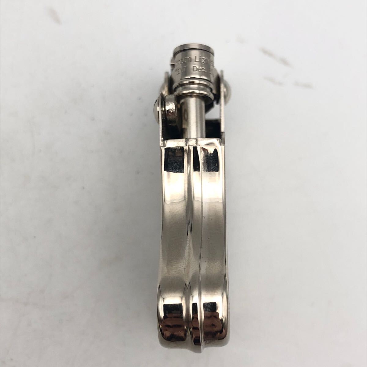 ★F04090【美品】RONSON ロンソン/オイルライター/バンジョー/ヘアライン/シルバー/箱付/火花OK/ヴィンテージ