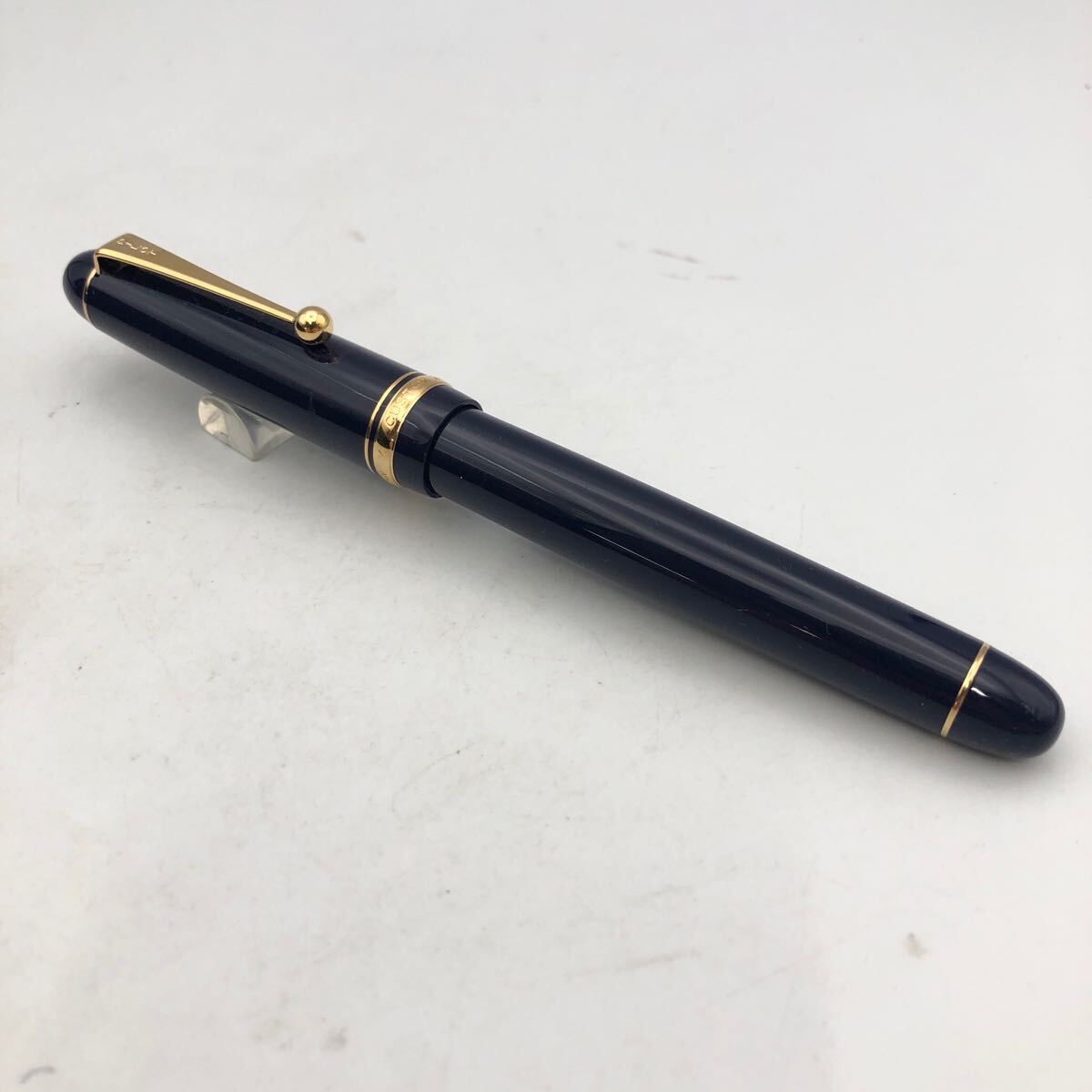 ★F04256/PILOT パイロット/萬(wàn)年筆/カスタム74/ペン先14K 585/ネイビー×ゴールド/箱付