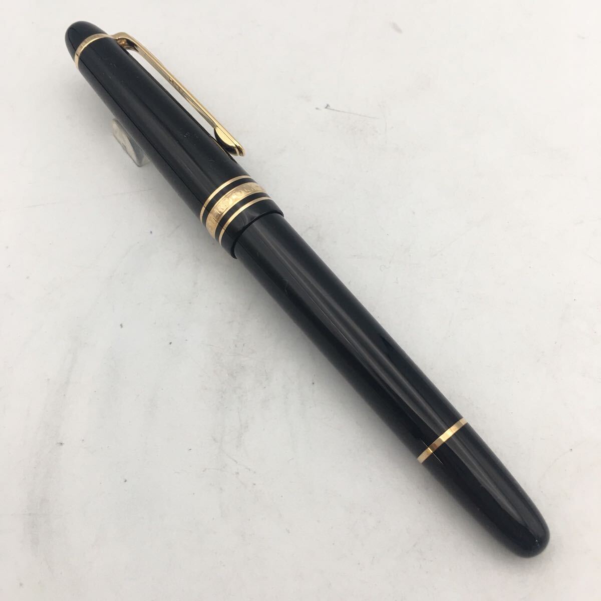 ★F05007/MONTBLANC モンブラン/萬年筆/マイスターシュテュック Pix/ペン先 14K 585/ブラック×ゴールド/ショパン CD付/箱付