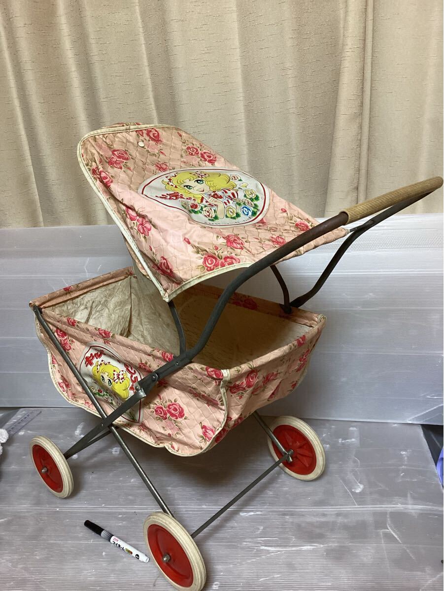 【レア】昭和レトロ キャンディ・キャンディ ベビーカー おもちゃ ☆当時物/バンダイ/キャンディキャンディ/ベビーカー/乳母車