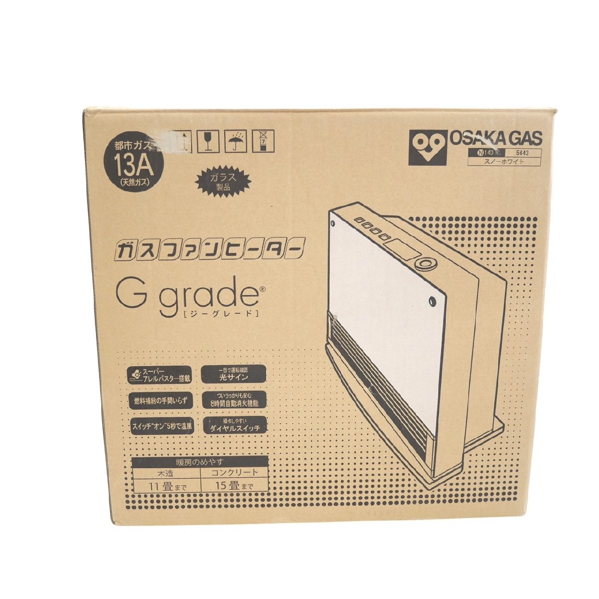 1円スタート NORITZ ノーリツ 大坂ガス ガスファンヒーター G grade ジーグレード GFH-4000D 都市ガス用 13A ストーブ 暖房器具 動作未確認